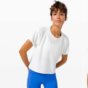 Lululemon-Train to Be Short Sleeve- White- Sz XL